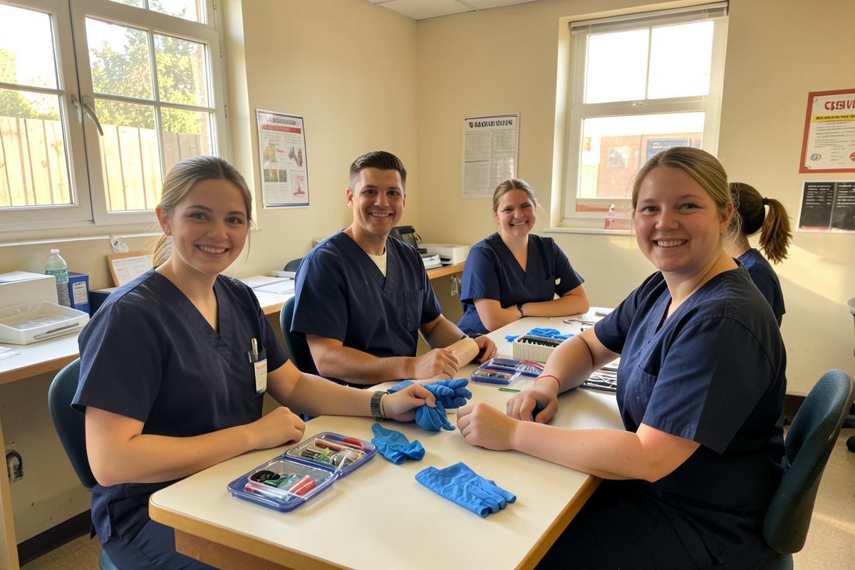 First day of the phlebotomy cohort done. I was so nervous this morning and everyone in my class was too. If you're waiting to start — you can do this.